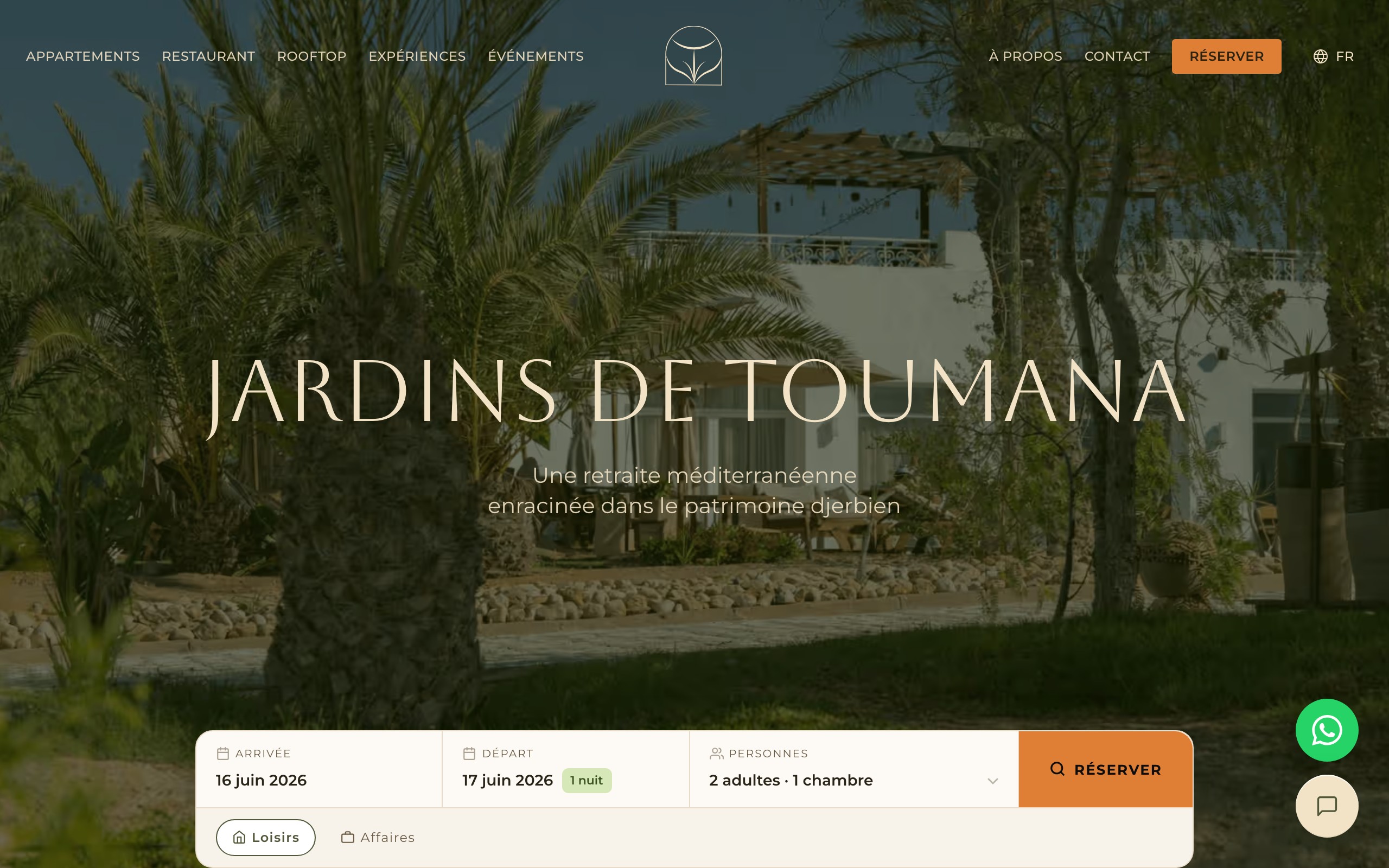 Jardins de Toumana - site web